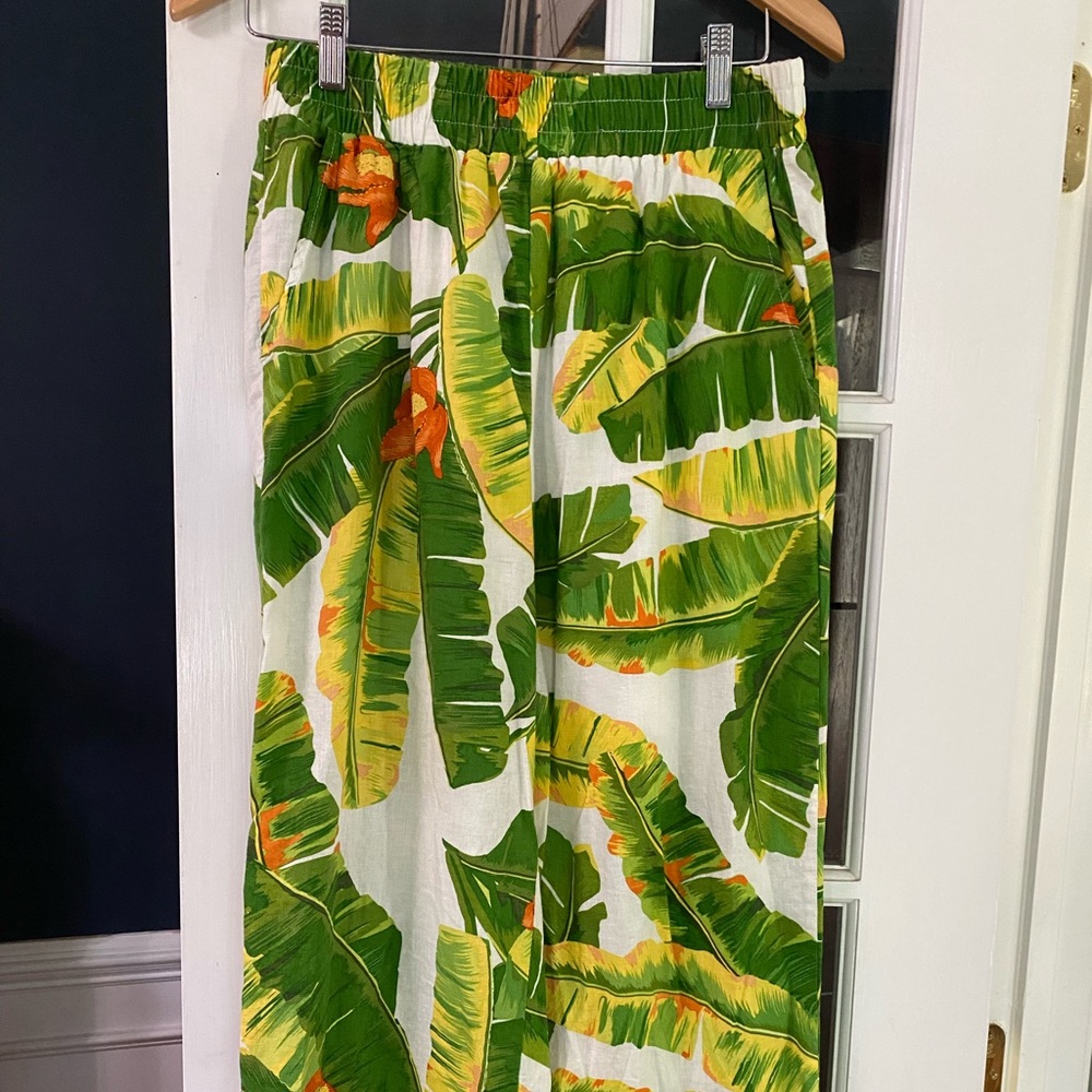 Tropical print palazzo pant
